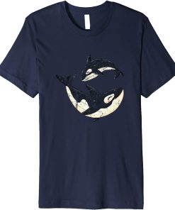 Happy Orcas Whale Sea Ocean Animal Cute Orca Lover Premium T-Shirt