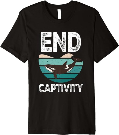 End Captivity Orca Sea Mamal Lover Premium T-Shirt