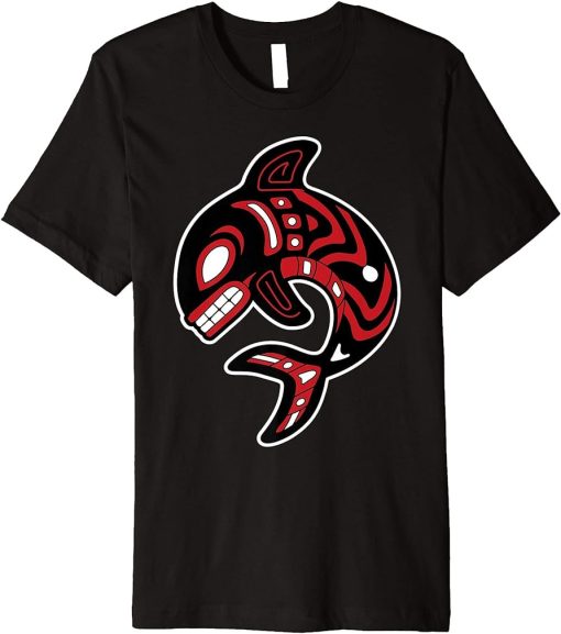 Northwest Coast Orca Native American Totem Killer Whale Premium T-Shirt