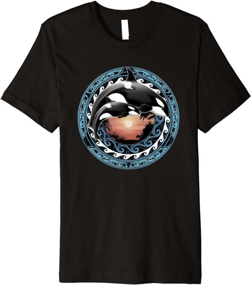 Orcas Polynesian Hawaiian Whale Cute Orca Premium T-Shirt